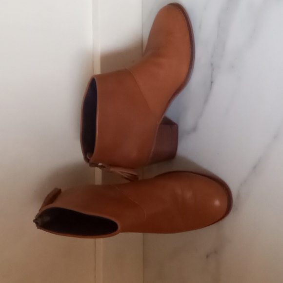 Toms Carpe Diem Leila Brown Leather Boots Sz 6 - Picture 2 of 8